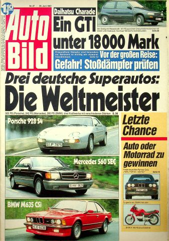 Deckblatt Auto Bild (27/1987)
